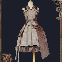 The Adventure ~ Punk Style Wool Lolita Skirt & Vest Set by Infanta