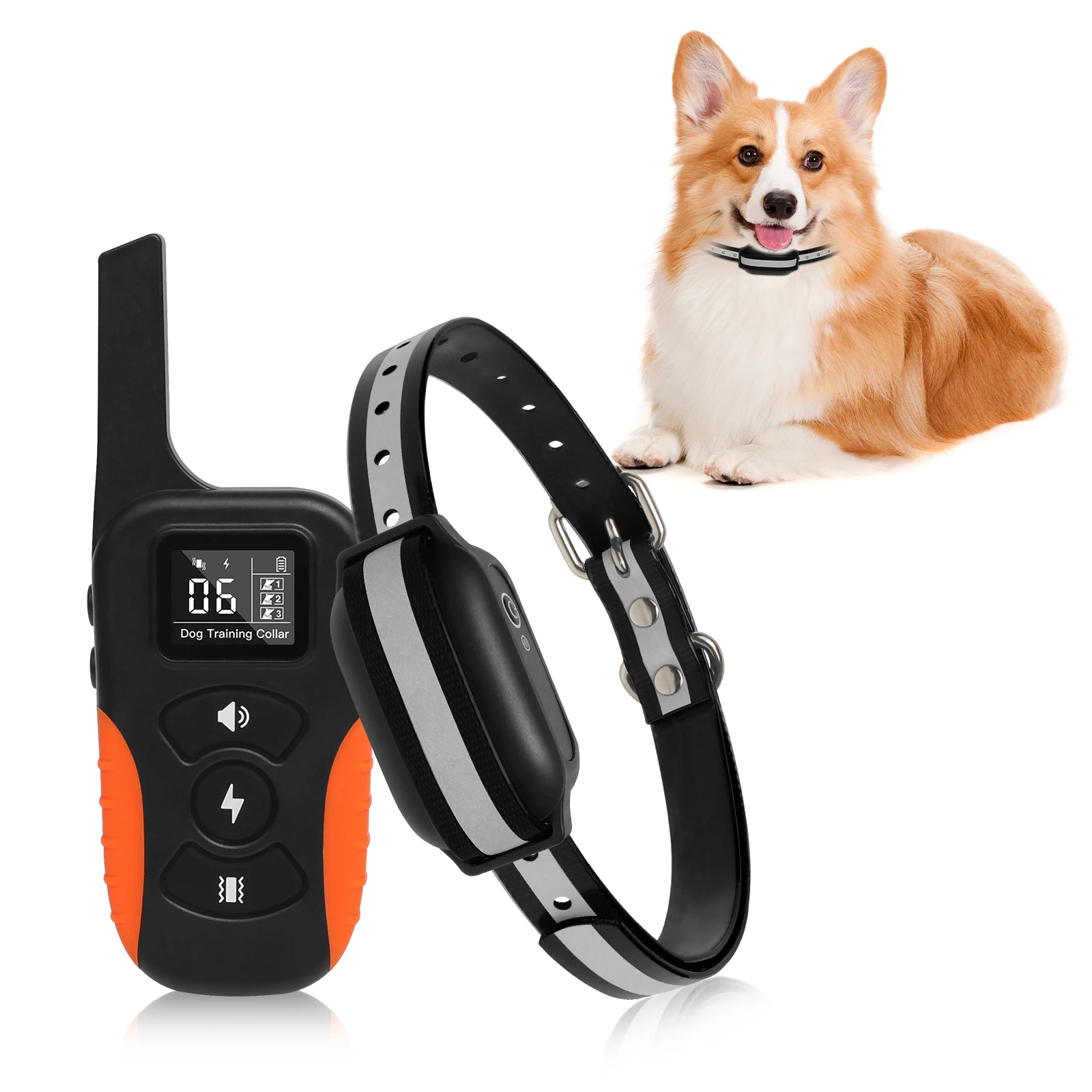 

3300 футов дистанционный ошейник для дрессировки собак с звуковым сигналом, вибрацией, шоком, перезаряжаемым, IPX7, водонепроницаемым для больших, средних и маленьких собак, 5–120 фунтов