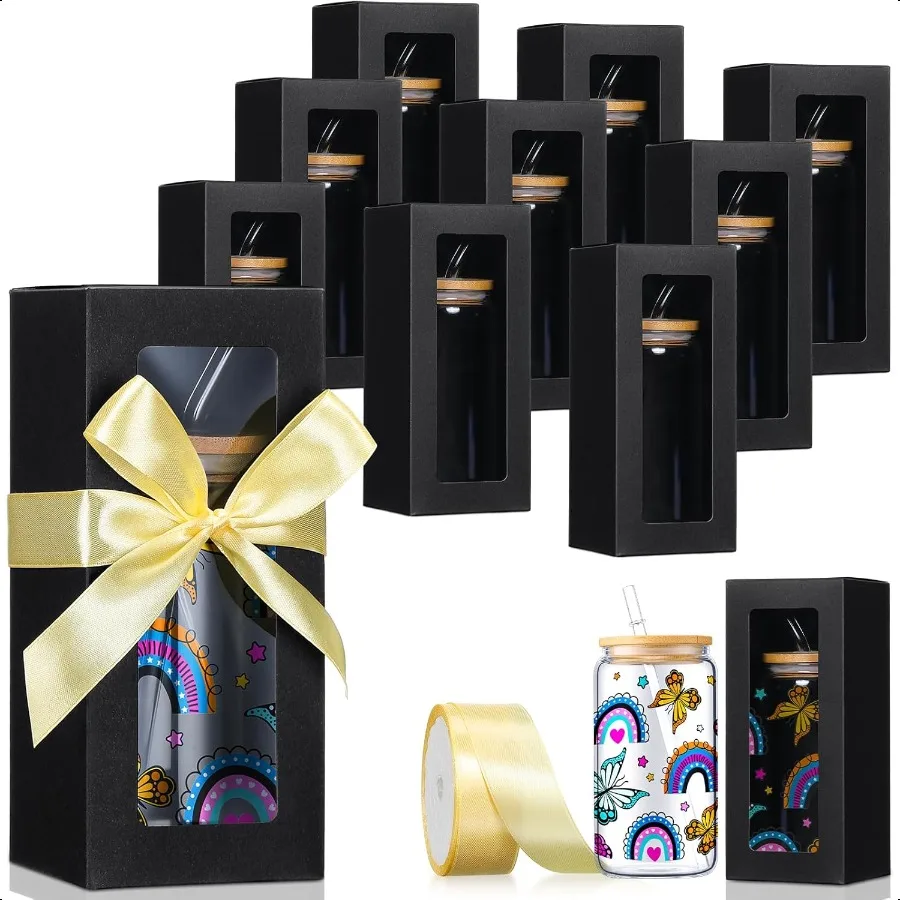 

Transparent Glass Exhibition Boxes Tumbler Gift Box