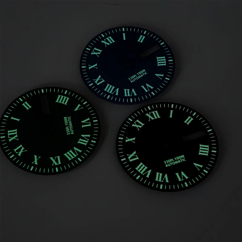 29mm Luminous Display Dial Fits 3 O'Clock 3.8 Crown Nh35 Nh36 Automatic Movement