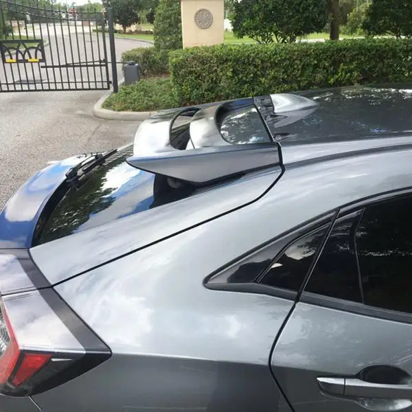 مناسبة لهوندا سيفيك FK7 FK8 تعديل ألياف الكربون Mugen جناح علوي لانهائي ، جناح الرياح الثابت للمفسد الخلفي