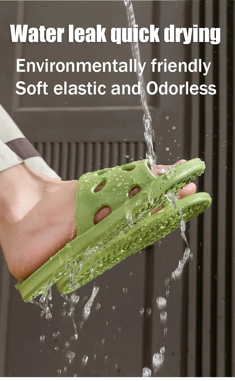 Badezimmer Haus Käse Hausschuhe Leichte Wasser Undichte Strand Flip Flop Rutschfeste Pool Schwimmen Aqua Schuhe – Detail 5