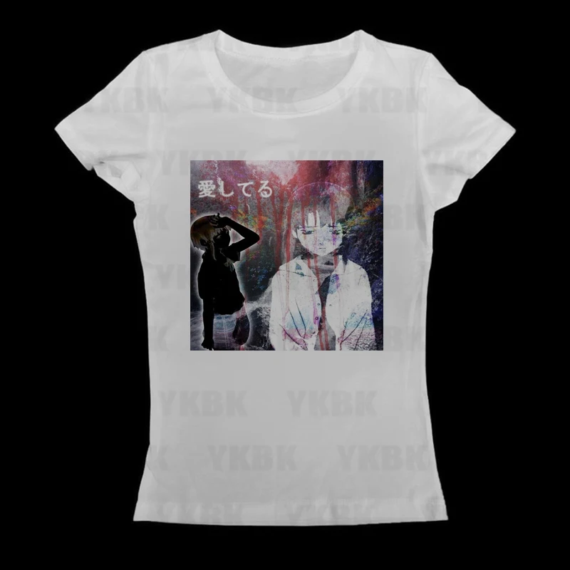 Mode Y2K Japanische Anime Muster T-shirt Nette Casual Hip-hop Harajuku Mädchen Straße Tragen Grafik Kurzarm Frauen Oansatz tees