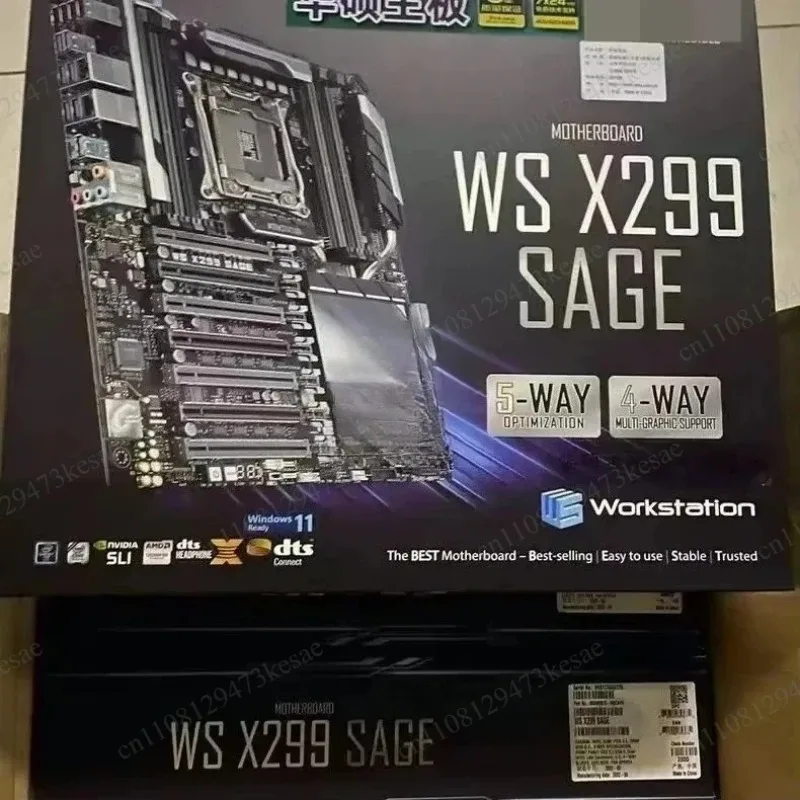 ASUS WS X299 SAGE Workstation Motherboard LGA 2066 Quad-GPU DDR4 4200MHz PCIe 3.0 Server Mainboard