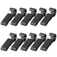 10pcs/Set Helmet Headlight Helmet Clips Easy Headlamp Hard Hat Safety Cap Hook Plastic Headlamp Mount Hooks