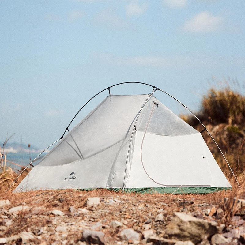 Naturehike Ultralight Campingเต็นท์ 210TแบบพกพาCloud Upฐาน 1 2 คนShelterเต็นท์กระเป๋าเป้สะพายหลังพับเต็นท์เดินทางกันน้ํา