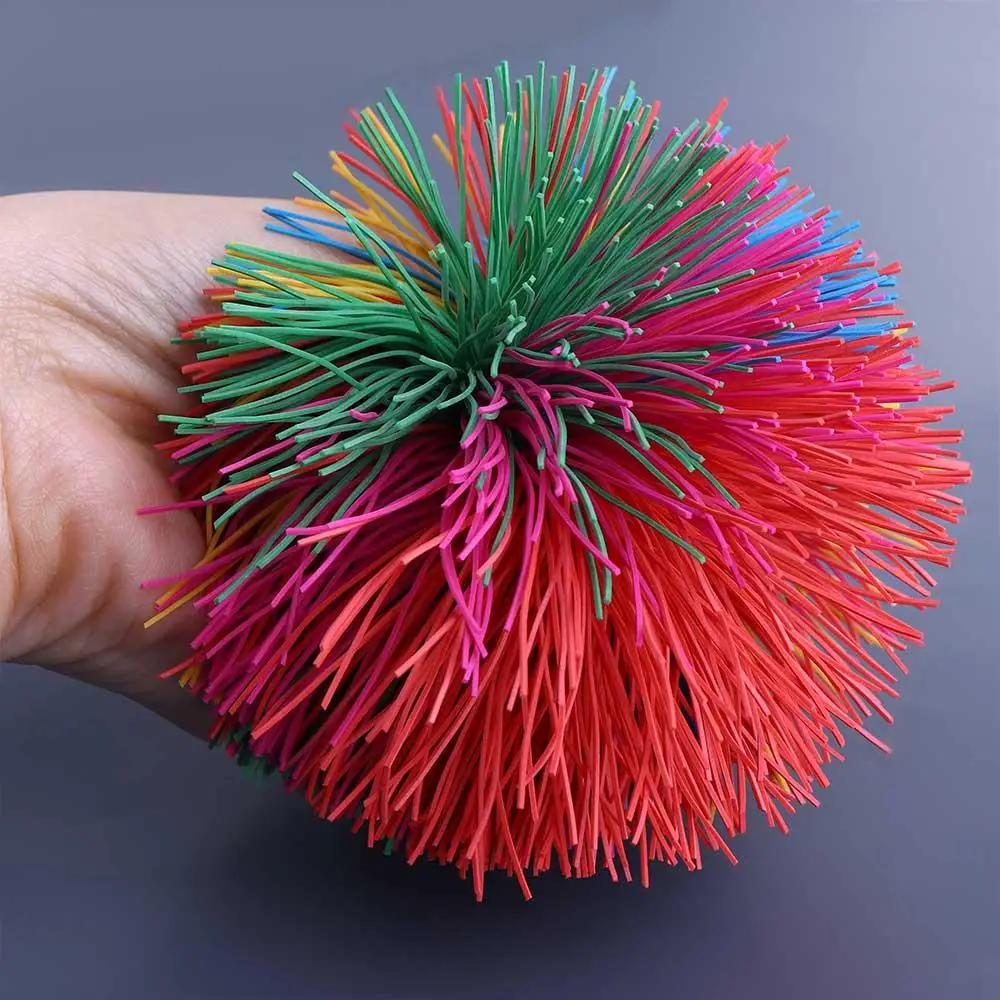 6cm/9cm Stress Relief Rainbow Ball Baby Stretchy Ball Bouncy Stress Balls Monkey Stringy Balls Rainbow Fidget Sensory Ball