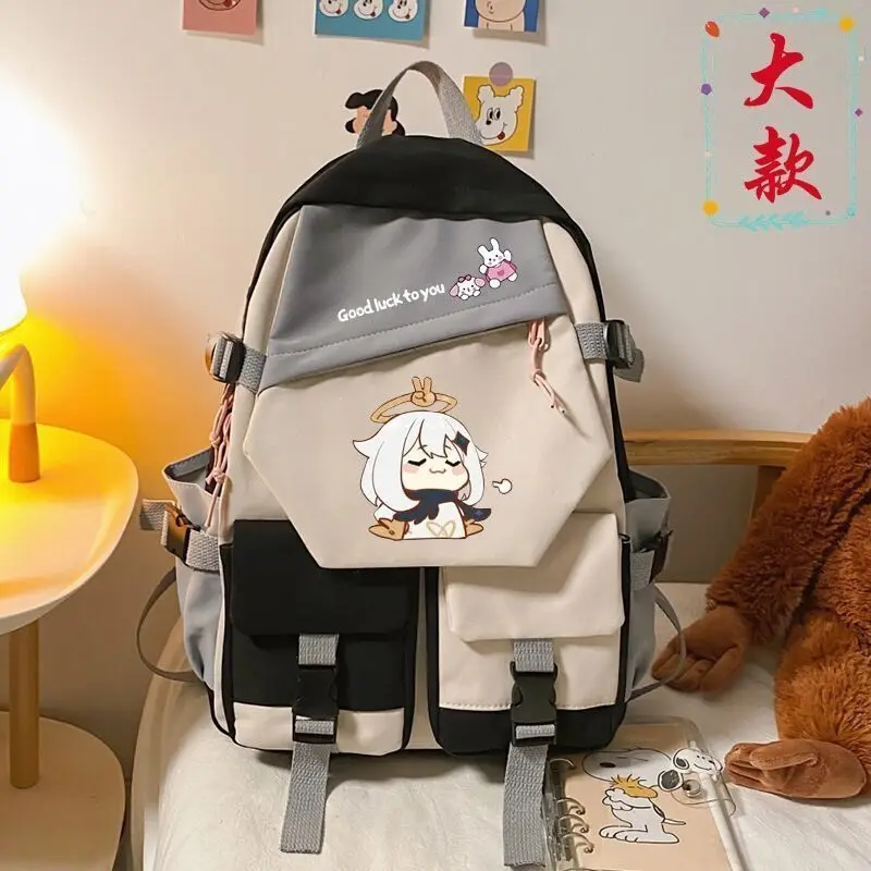 

Genshin Impact Paimon Klee Merchandise Backpack For Boys Girls, Elementary And Middle Students, High School Collaboration A