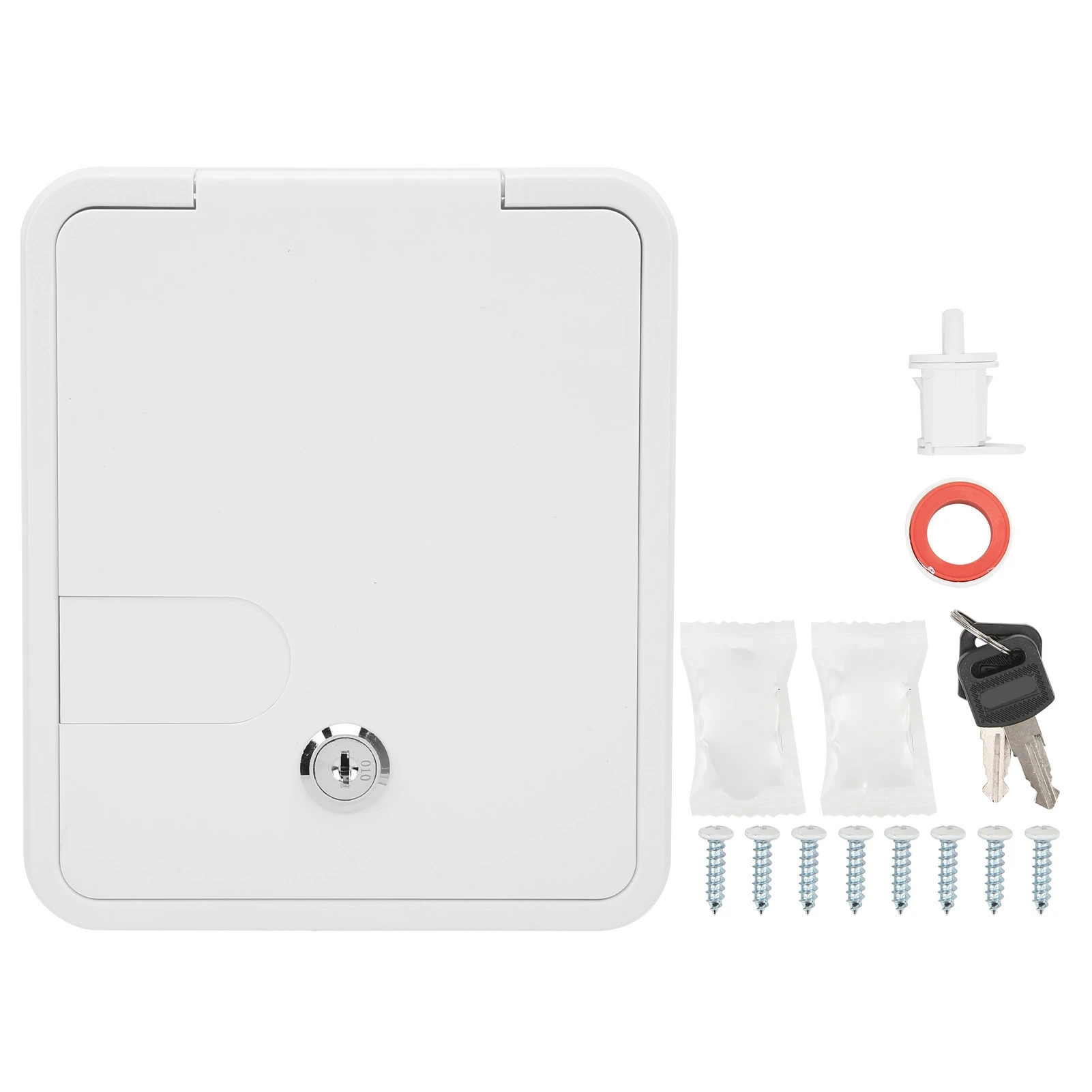 

RV Water Hatch Inlet Lock with 1/2in Vent 1‑1/4in Tower Type Connector for Trailer Trailer Water Fill Lock Trailer Water Hatch