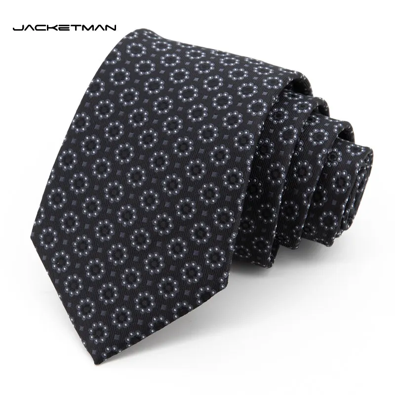 high-quality-black-necktie-personalized-fashionable-casual-circle-pattern-men's-business-dress-shirt-accessories-8cm-wide-tie