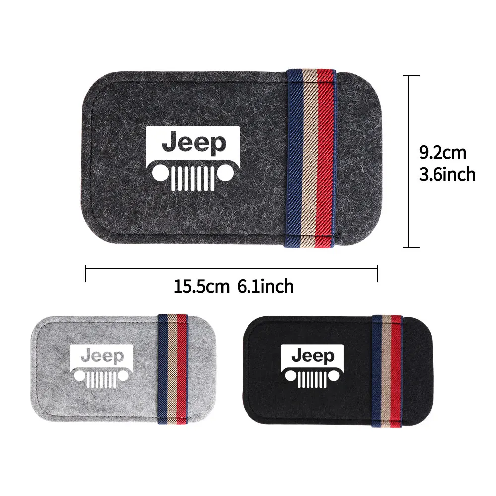 Car Sun Visor Eyeglasses Storage Bag Organize Glasses Clips For Jeep Liberty Patriot Kl Renegade Wrangler JK Cherokee WK Rubicon