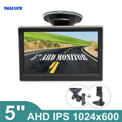 SMALUCK 5inch IPS AHD Rear View Car Monitor Backup Monitor with Suction Cup and Free Bracket for MPV SUV Horse Lorry