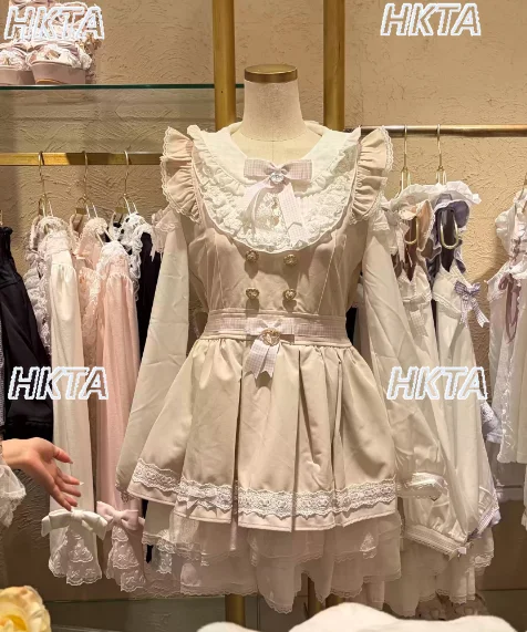 

Japanese Style Cute Bow Off-shoulder Ruffle Long Sleeve Dress New Autumn Fashion Color Block Sweet Fairy Princess Mini Dress