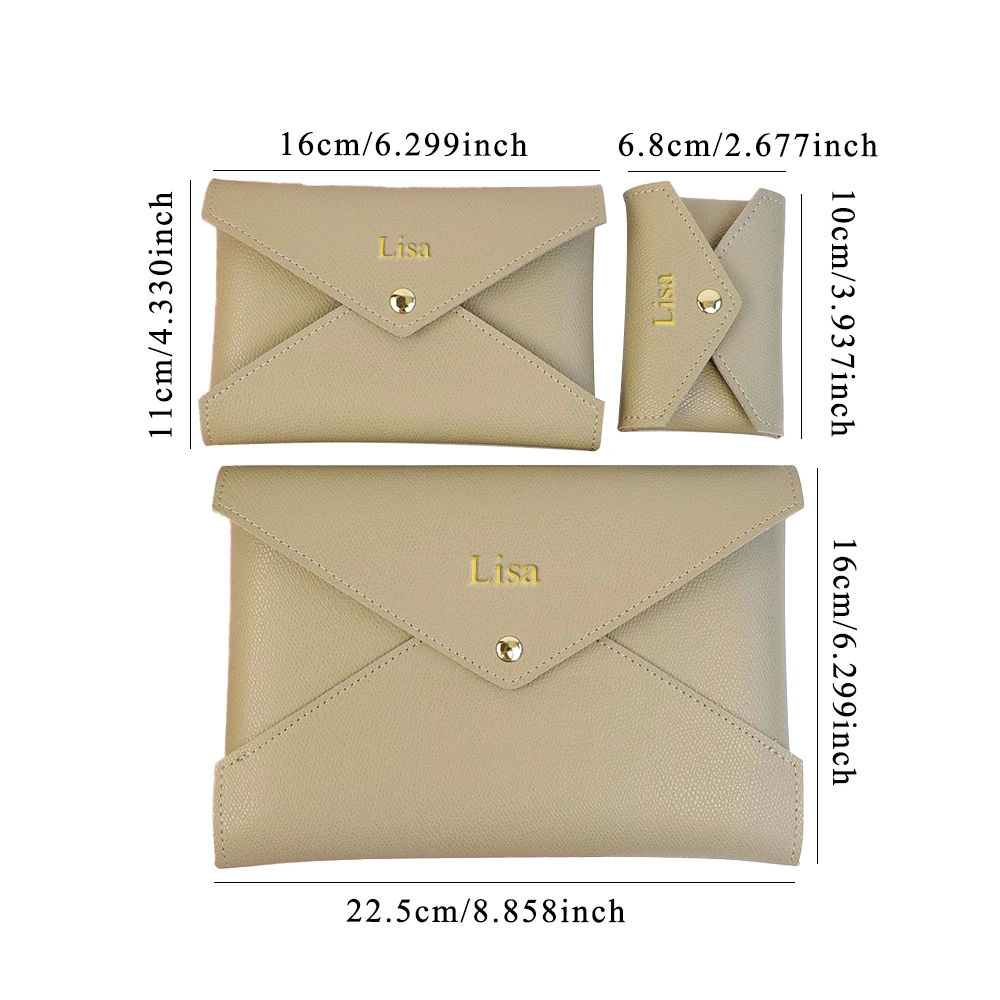 يمكن لأكياس تخزين الأسماء المخصصة تخزين الإيصالات والتغيير الفضفاض والبطاقات وأجهزة iPad والمحافظ ومستحضرات التجميل والمجوهرات بجميع الجوانب