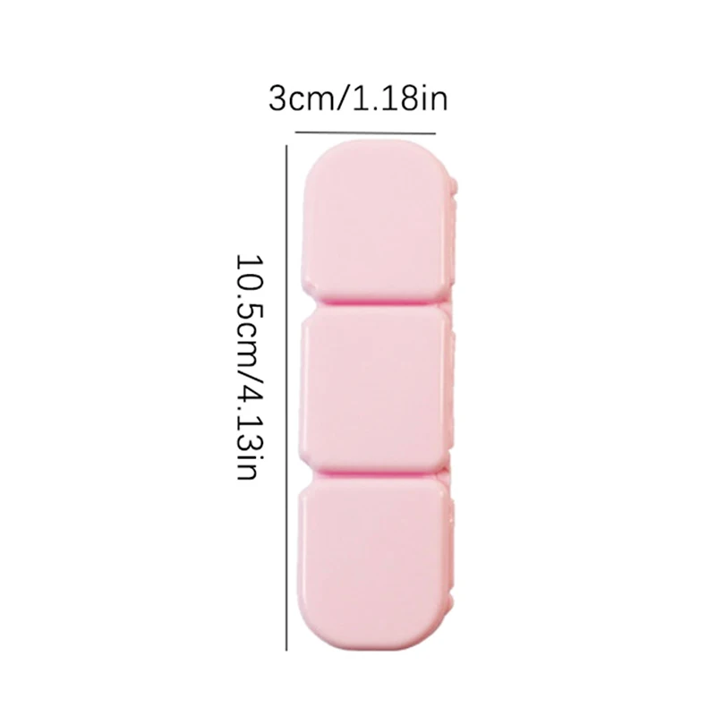 1Pc Sealed 3 Grids Medicine Box Portable Health Care Storage Medicine Box Plastic Box Portable Travel Pill Box