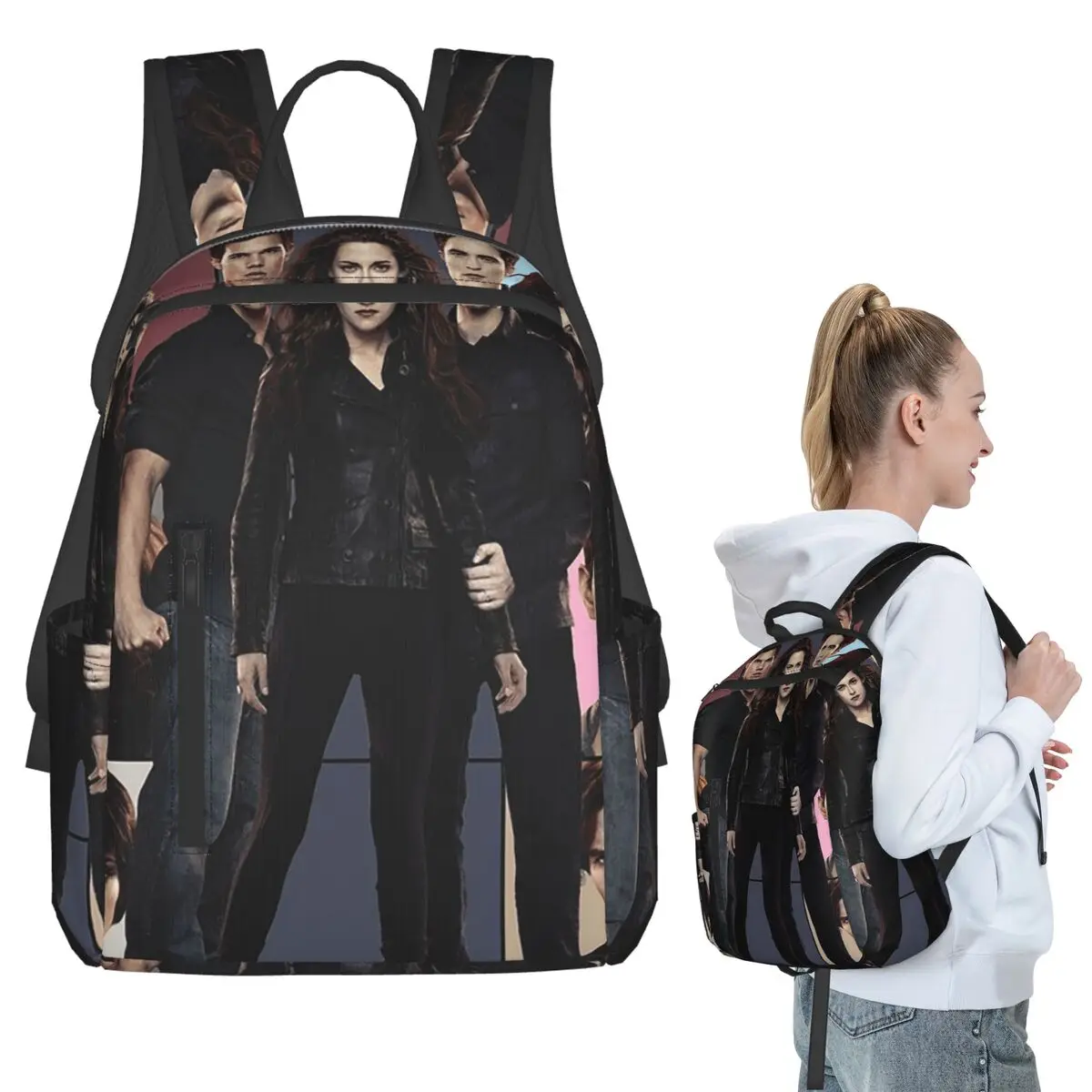 

Movie TV Film Twilight Backpack Student BookBag Children School Bag Computer Shoulder Bags Boys Girls