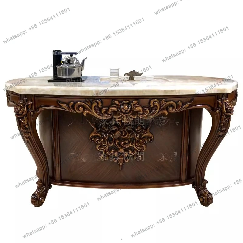 European tea table household living room tea table 1.6 meters American solid wood