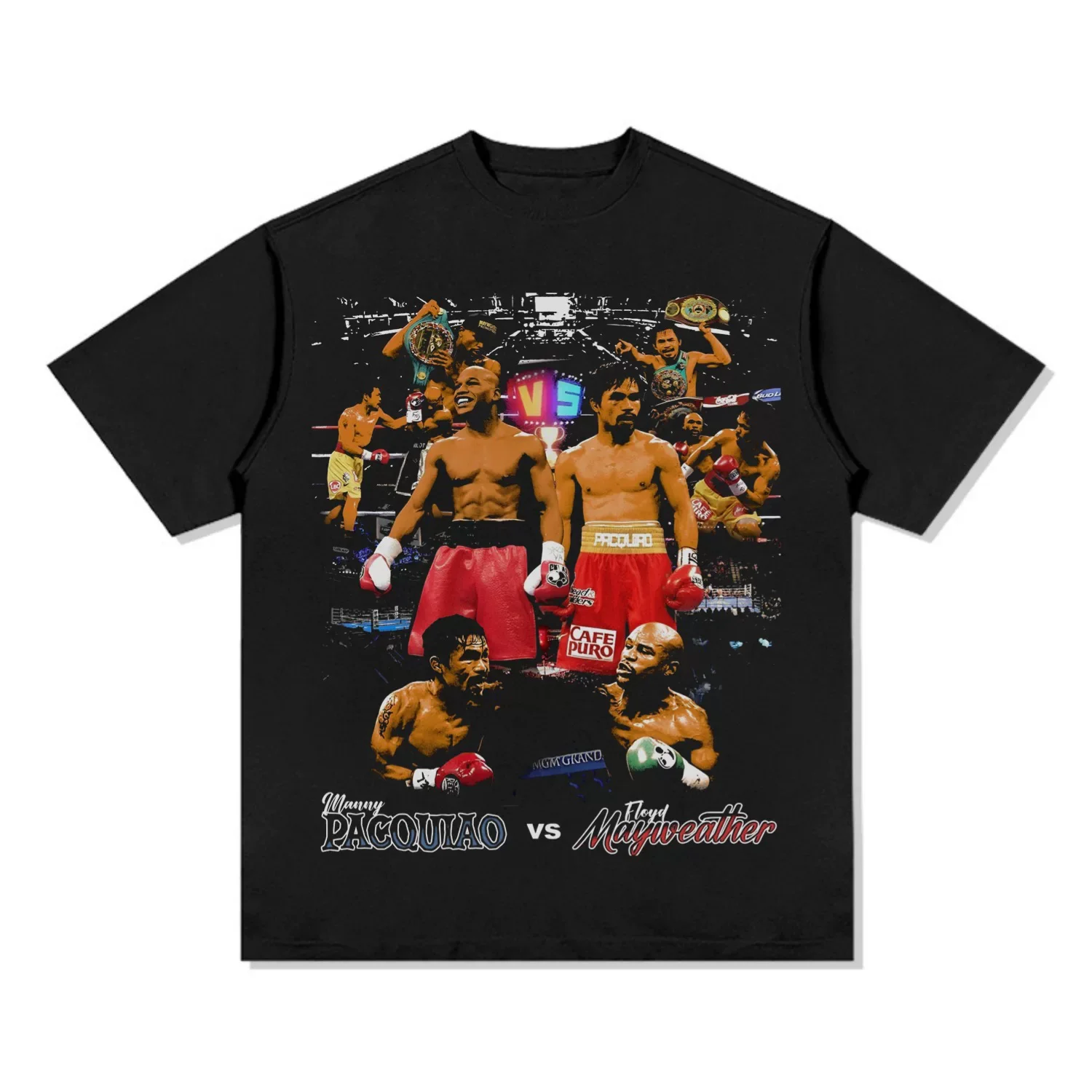 

Футболка Pacquiao vs Mayweather Boxing Match, хлопковая футболка большого размера, Epic Fight Merch для мужчин и женщин, винтажная спортивная уличная одежда