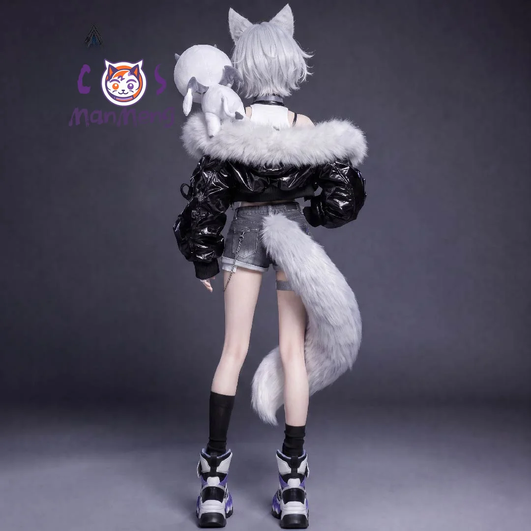 Nijisanji EN Elira Pendora Virtual Idol Cosplay Costume New Outfit Fashion leather coat denim shorts headwear Halloween uniform