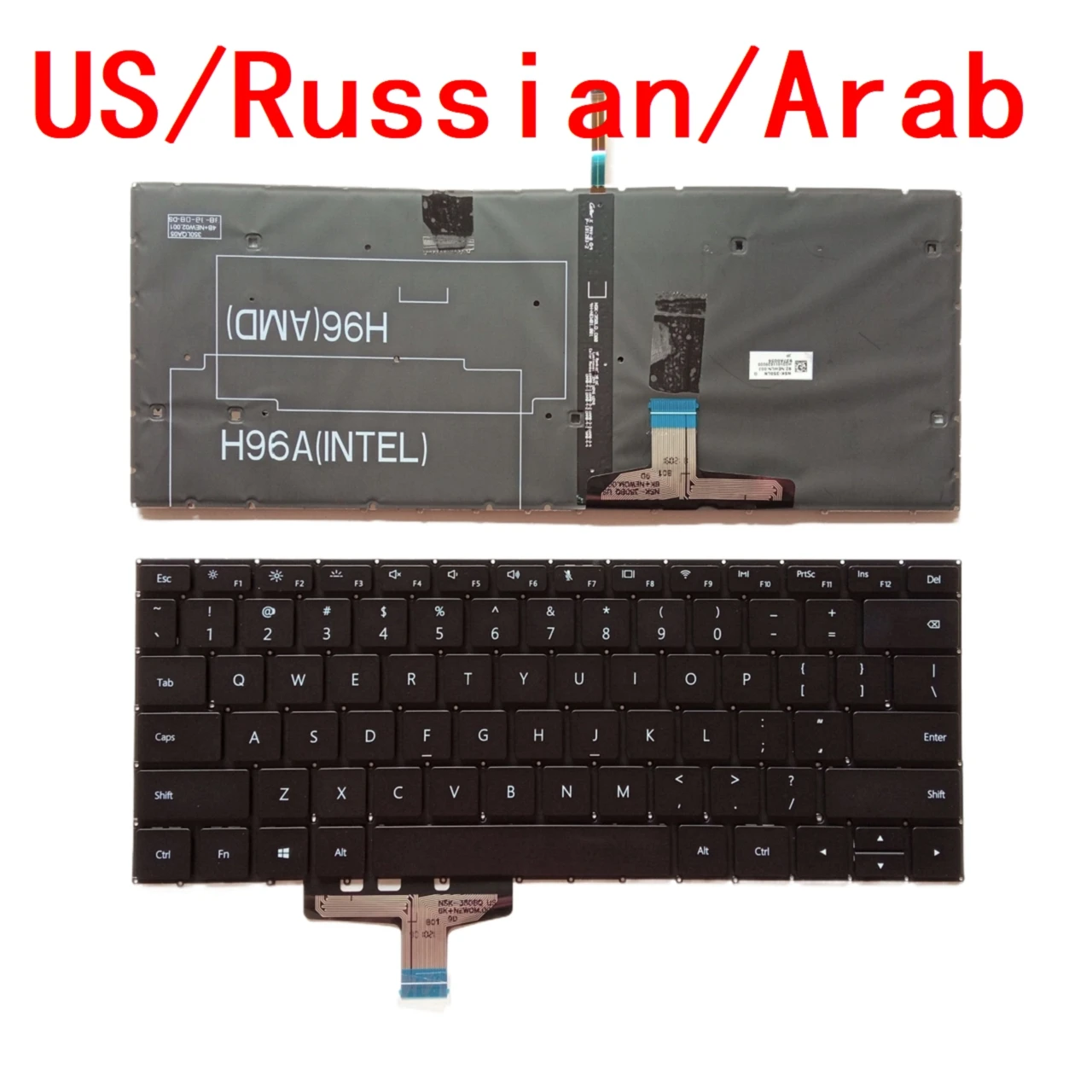 New US Russian Arab Backlit Keyboard For HUAWEI MateBook 13 KPL-W00 VLR-W19 WRT-W29 KPR-W19 VLT-W50 HN-W19L W19L KPRC-W10L W19P