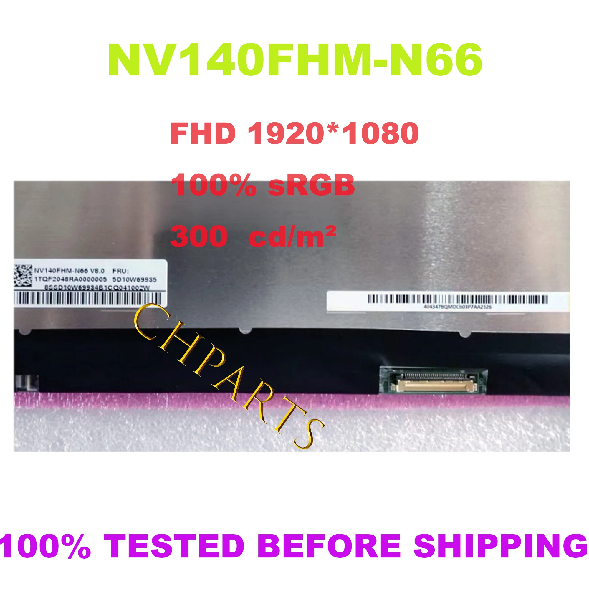 5D11B64084 Original NEW 14 Inch IPS Laptop Screen For NV140FHM-N66 B140HAN06.8 N140HCG-EQ1 FHD 1920X1080 30pin EDP