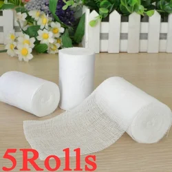 5 Rolls Gauze Bandage Finger Joints Wrap Sports Care Athletic Supporter Physical Therapy Equipment