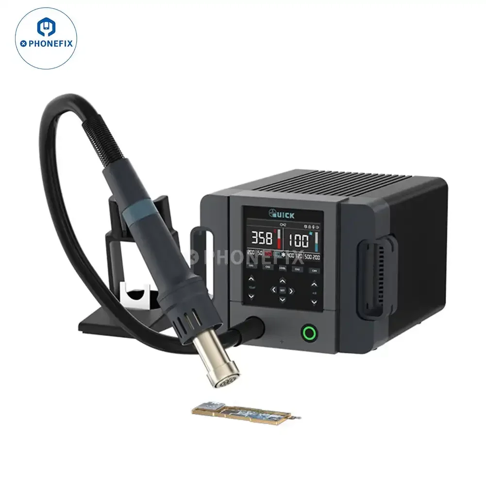 QUICK 861 Pro Hot Air Soldering Station Intellgent Voice Control Auto Cooling Hibernation Heat Gun IC Welding Phone Repair Tool