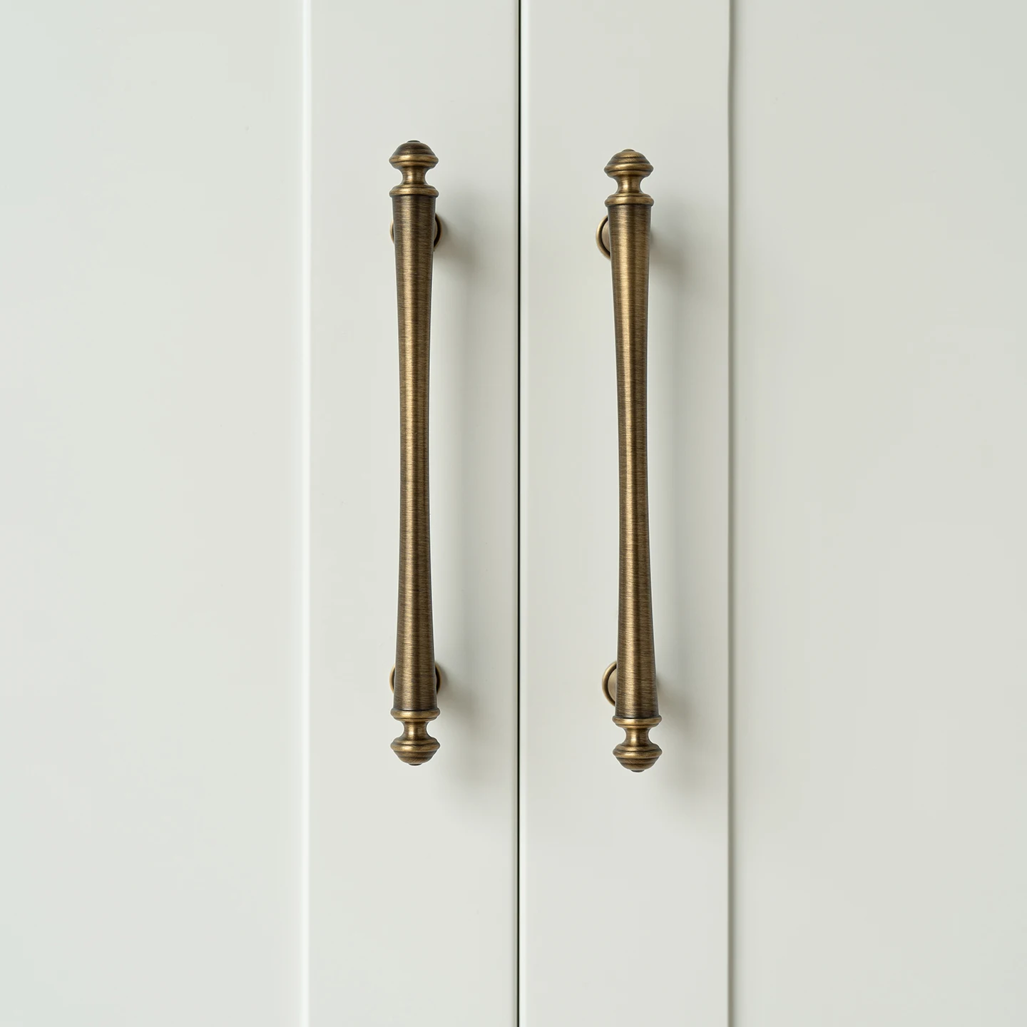 Antique brushed brass cabinet pull 14