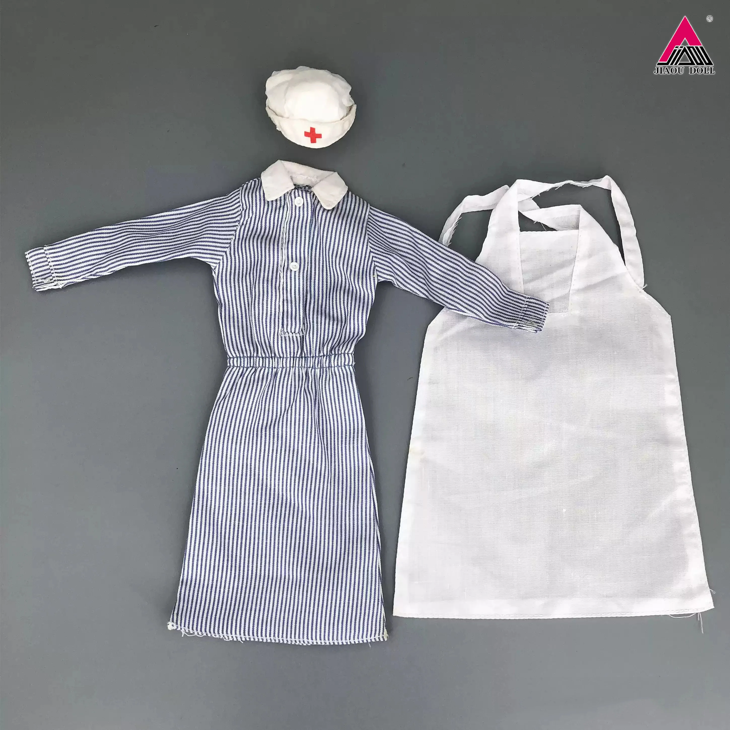 

In Stock 1/6 Scale WWII German Army Rescue Nurse Apron Dress Hat Clothes Set Model for 12'' Female Soldier Figure Body