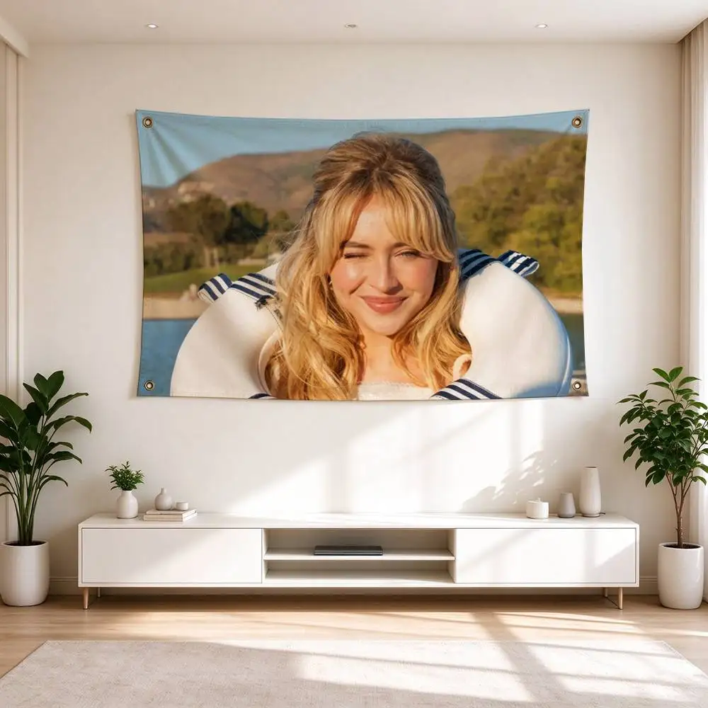S-Sabrina Carpenter Popular Singer  Flag Suitable For Party Club Outdoor Interior Wall Decoration Banner Fans Gift