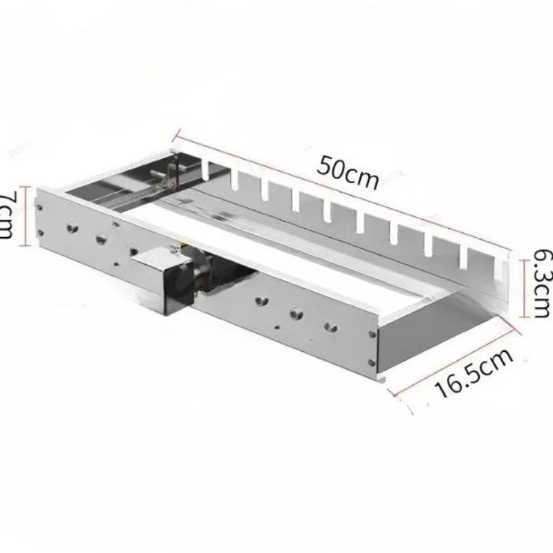 Automatic barbecue flip shelf adjustable width tumble skewer machine 5V can be connected to power bank AC and DC