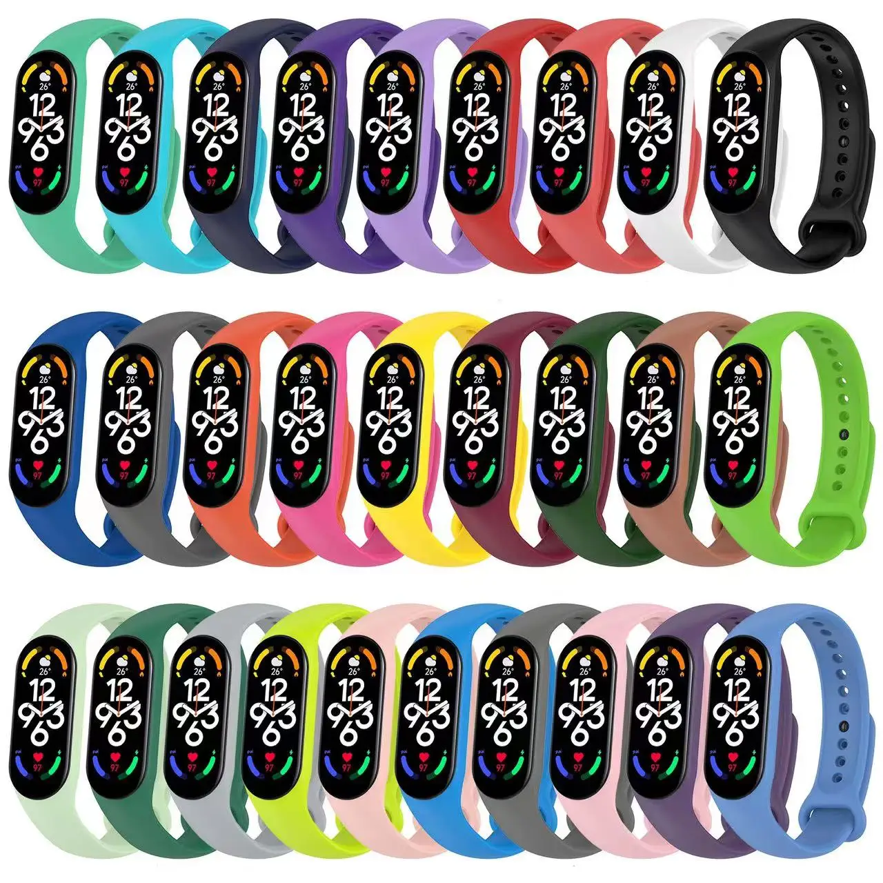 Silicone Strap For Xiaomi Mi Band 7 6 5 4 3 Bracelet Sports Watch Wristband Miband 7 6 5 Belt strap mi band 6 5 4 3 strap Correa