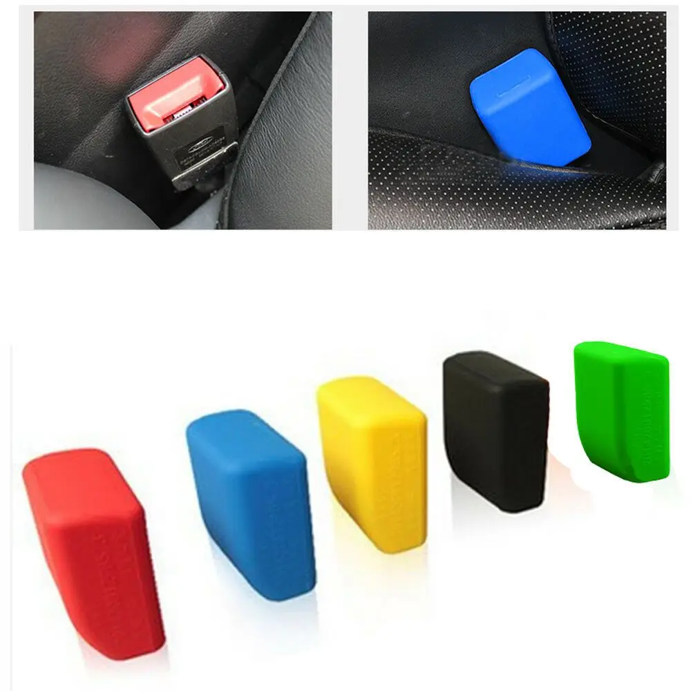 

Smart Set Silicone Universal Interior Protective Case Car Seat Belt Buckle Covers Dust Prevention Socket Protector