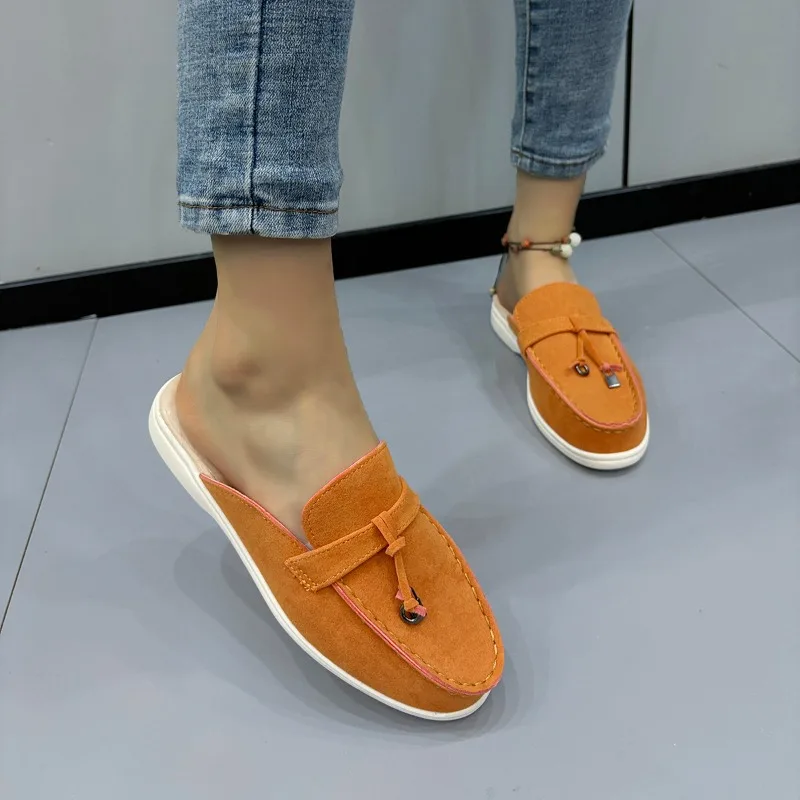 Flat with Solid Modern Slippers Summer Outside Women's Shoes on Sale 2024 Fashion Novelty Adult Women's Slippers Chinelos