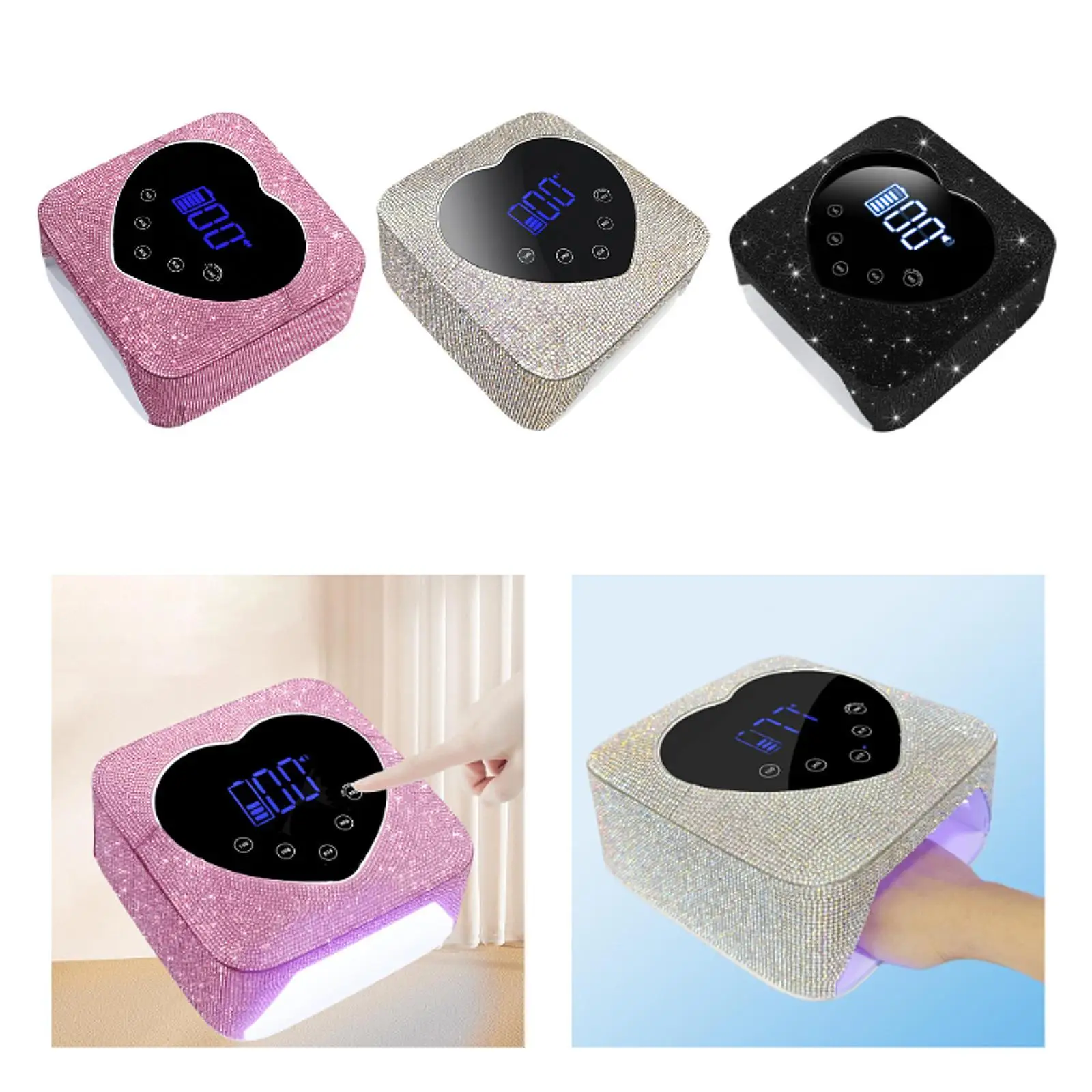 Nail Arm Rest with LED Nail Lamp Manicure Tool for Nail Technician Salon