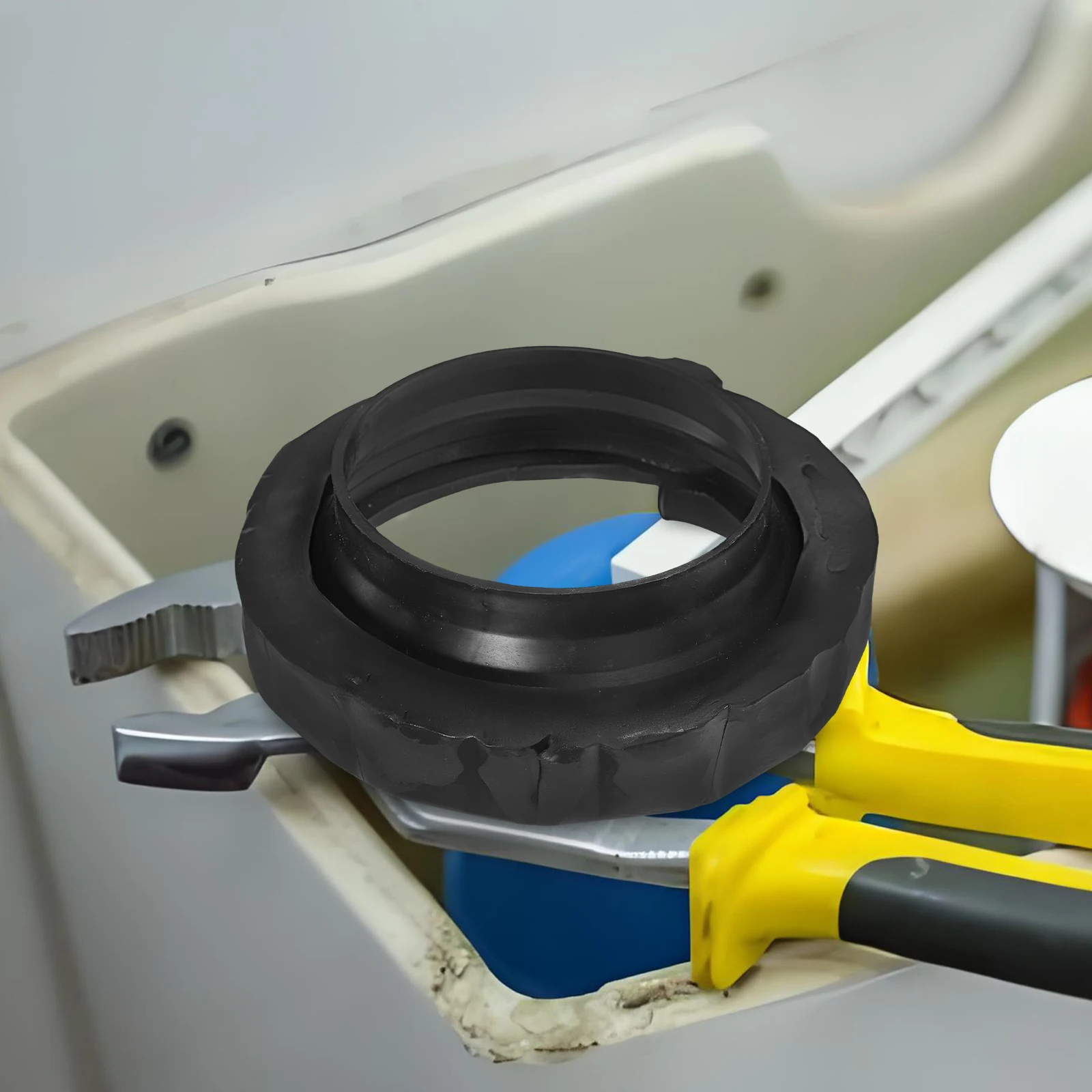

Toilet Flange Seal Ring Thickened Rubber Connector Universal Drain Gasket Leak Proof Durable Household Public Restroom Solution