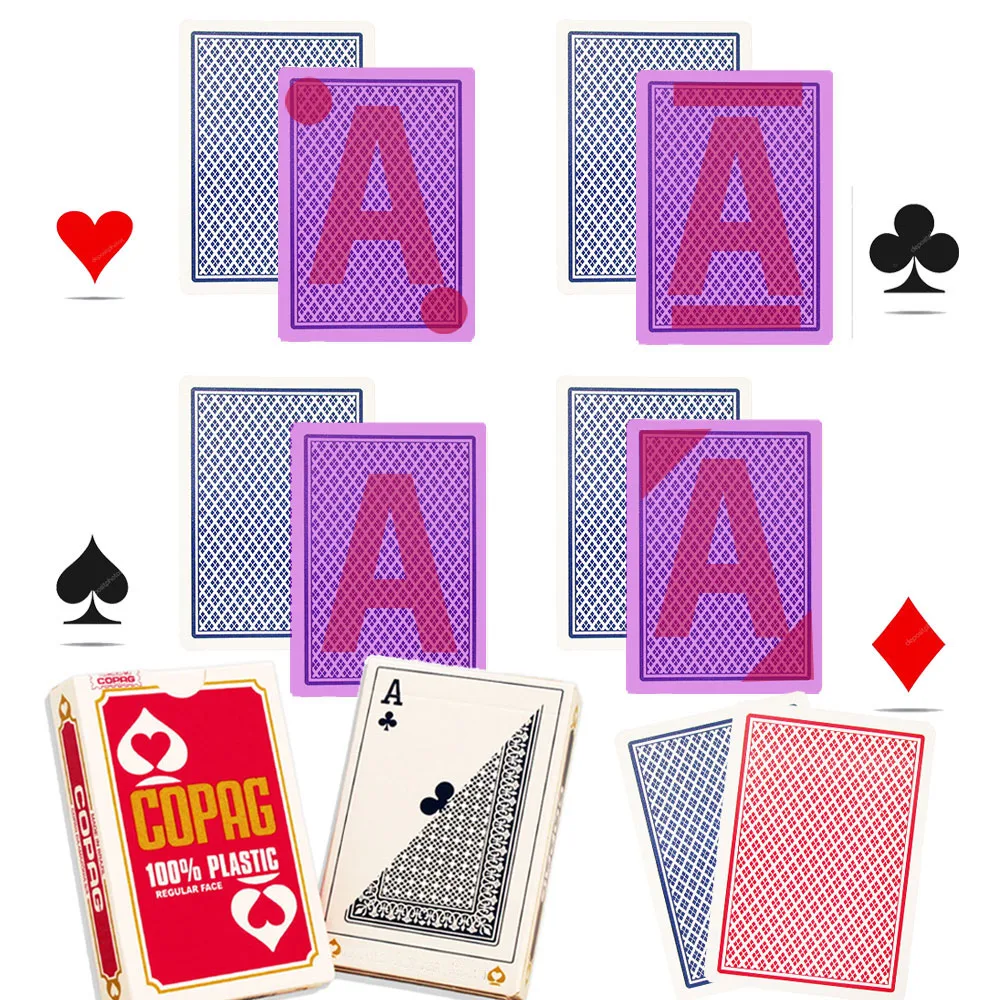 Marked Playing Card For UV Contact Lense Copag Plastic Cards PVC Baccarat Texas Hold'em (Only Playing Cards)