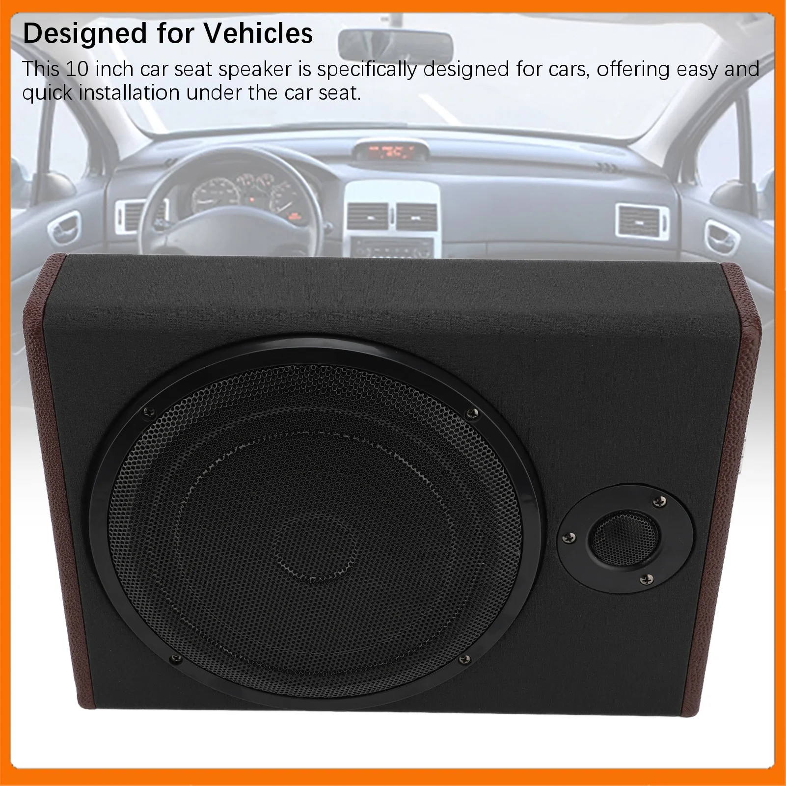 

Car Under Seat Speaker Construction High Durability 10 Inch Under Seat Powered Car Subwoofer Ultra Slim Powerful for Vehicle