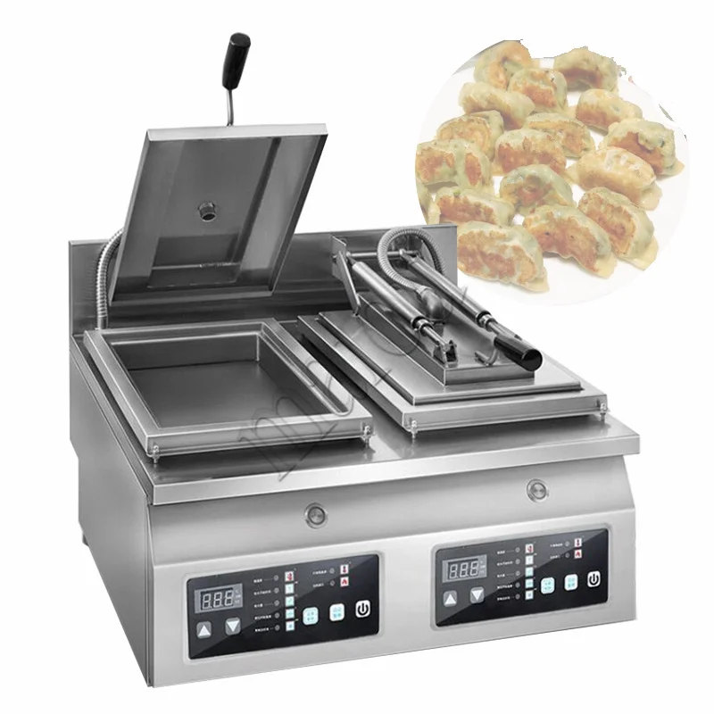 Automatic Gyoza Bun Frying Pot Fried Griddle Cooker Grill Equipment Dumpling Fryer Machine