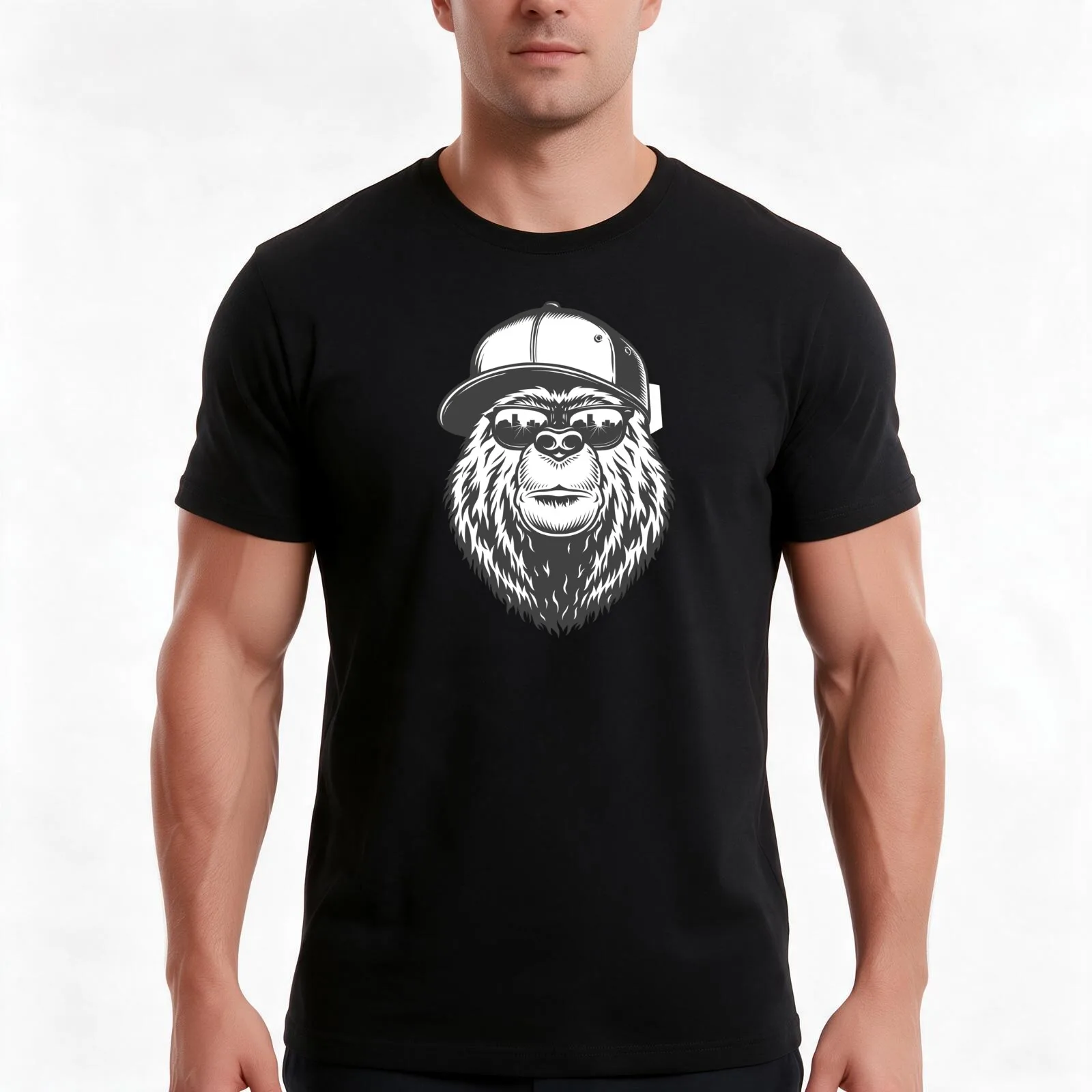 Legendary Animals Grizzly Bear T-Shirt Summer Casual Cotton Tee Oversized Streetwear Tops Vintage Graphic Print 100% Cotton
