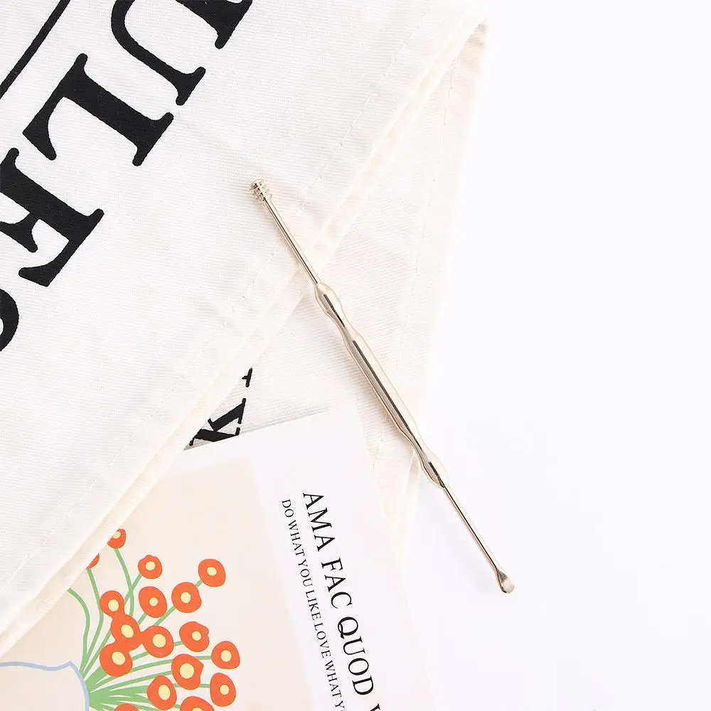 السفر المحمولة كوريت دوامة نوع مزدوجة نهاية الأذن يختار الأذن العناية آذان حفر مغرفة الأذن الشمع اختيار أداة إزالة الصواميل الأذن الأنظف #3