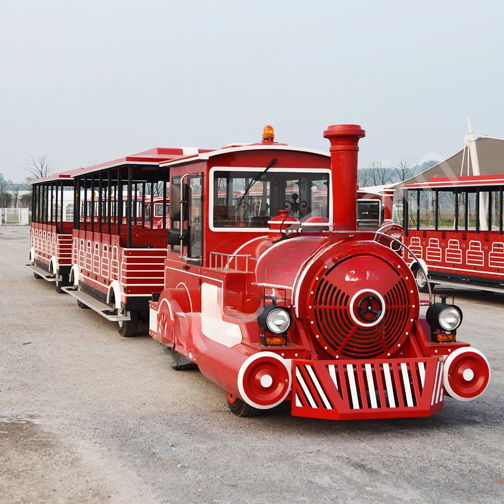 High quality outdoor electric trains for adult and children's tourism without tracks for sale