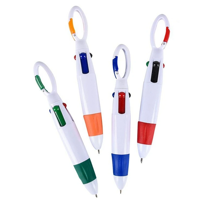 Stylos à bille en plastique d'alpinisme portables, stylo à pression de poche, cadeau de faveur de fête, 4 couleurs, 20 pièces