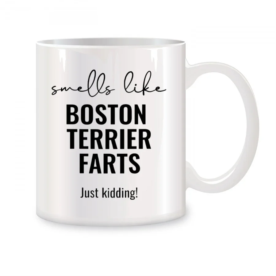 

Boston Terrier Farts Gifts Mugs For Men Women Birthday Gifts Novelty Coffee Ceramic Tea Cups White 11 oz