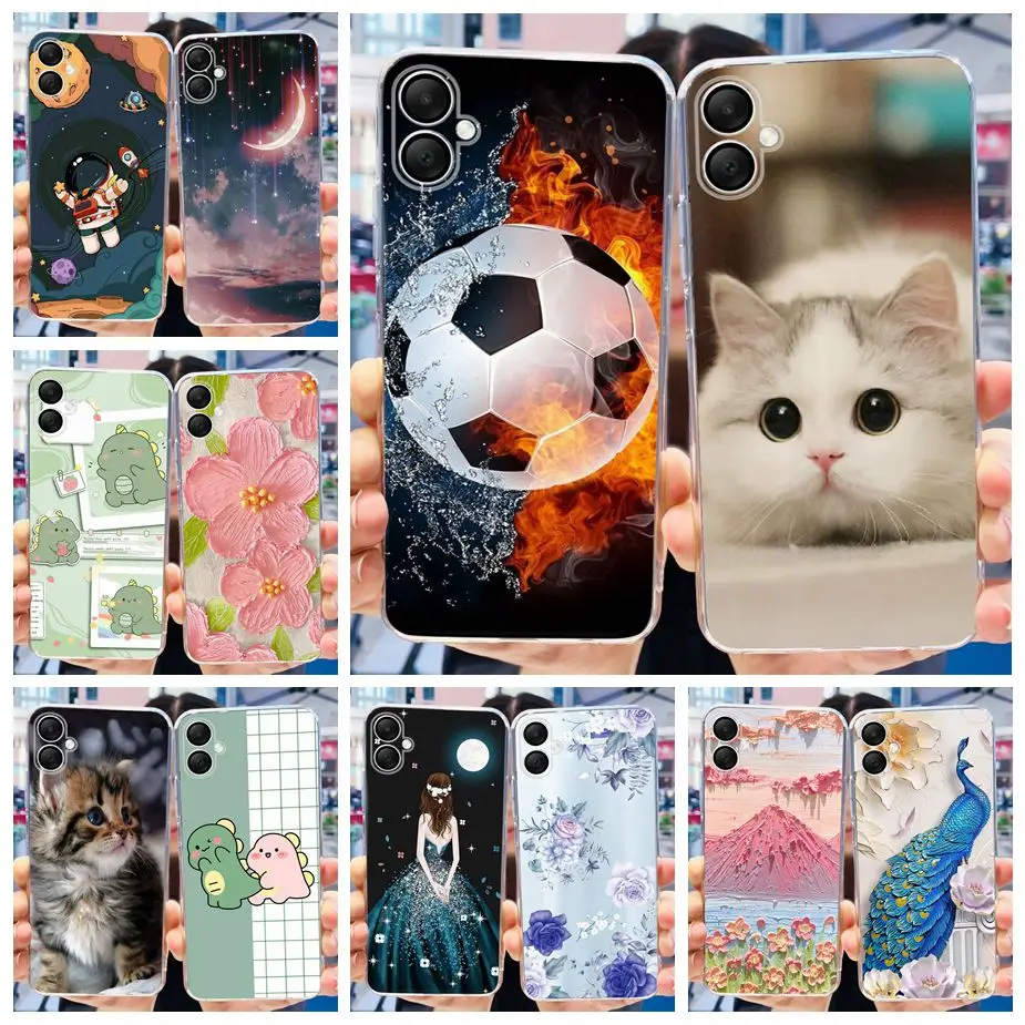 For Samsung Galaxy A06 4G Case SM-A065F New Fashion Painted Cover Clear Silicone Soft TPU Phone Case For Samsung A06 A 06 Fundas