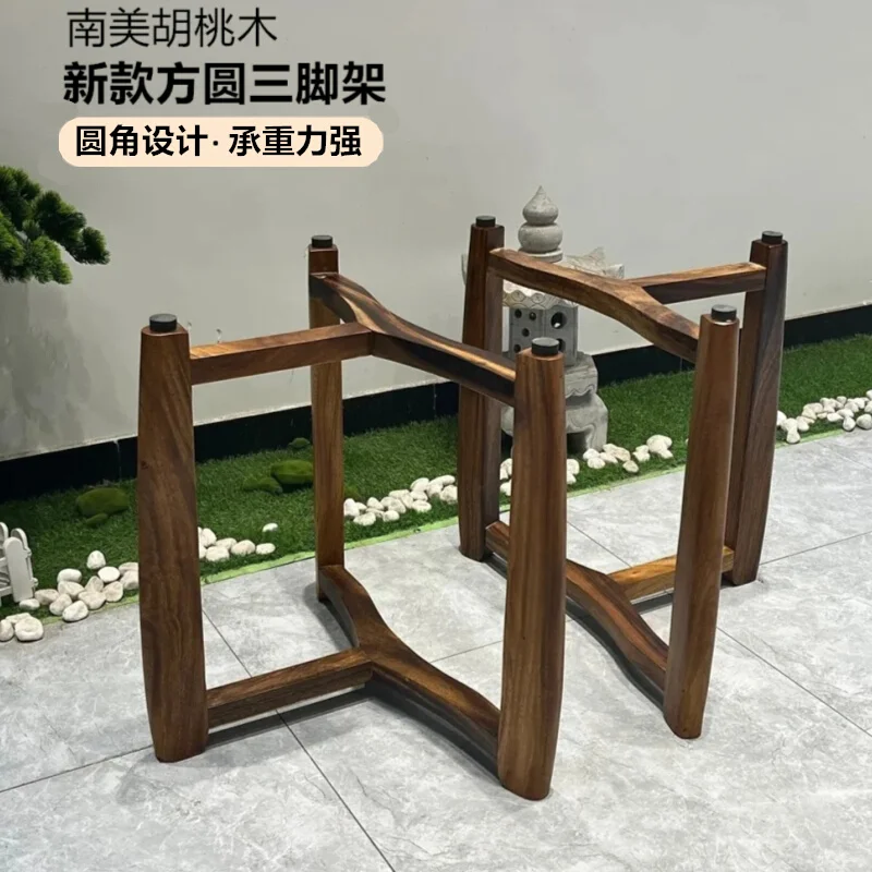 

Large board legs Solid wood tripod Marble rock slab Dining bracket Round Coffee Support legs Tea