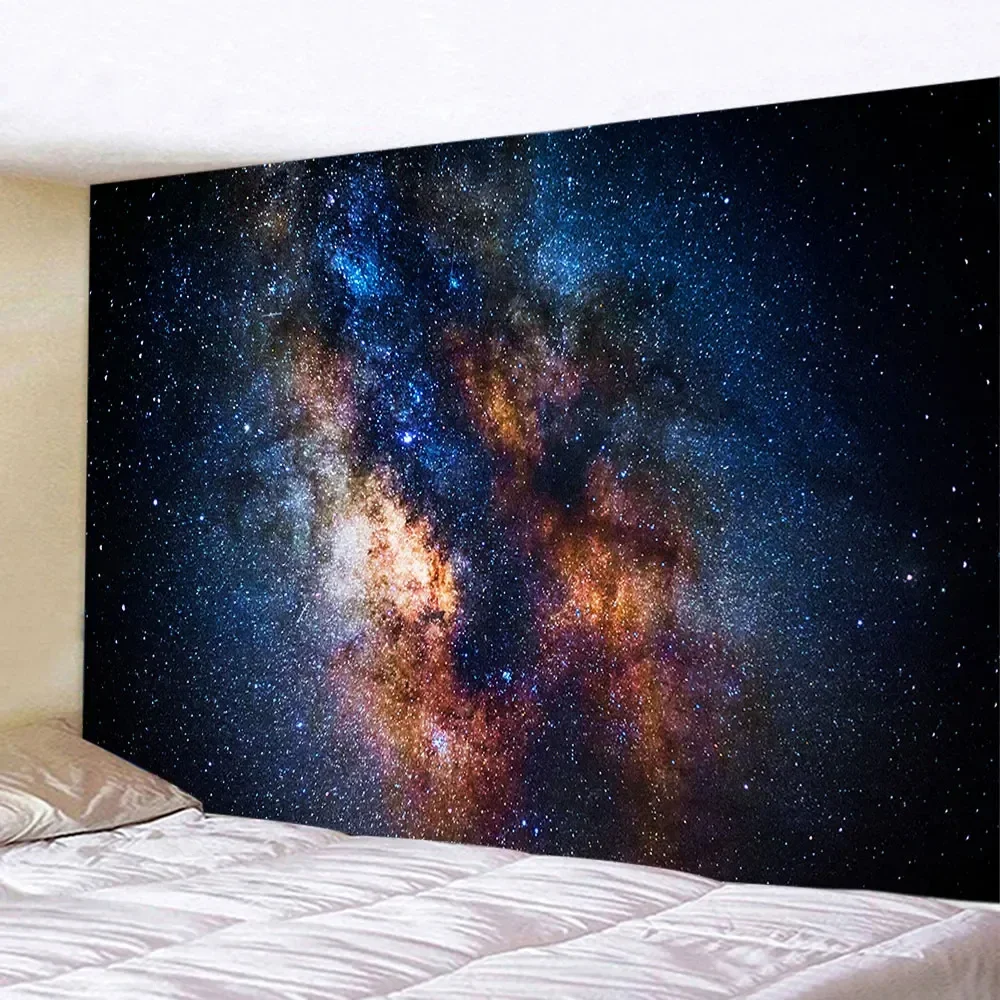 Galaxy Tapestry Space Starry Stars Tapestry Universe Mysterious Nebula Ceiling Wall Hanging Decor for Bedroom Living Room Dorm