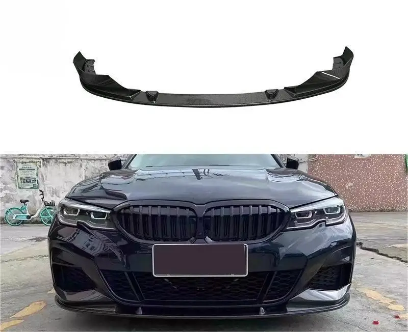 Wet Carbon Fiber Body Kits Front Lip Front Bumper Spoiler Body Kit 3D Style Fits For BMW 3 Series G20 G28