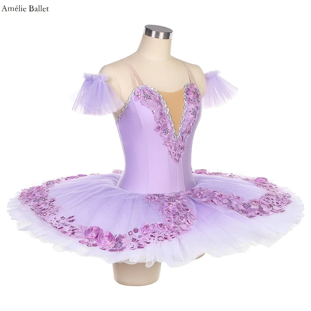 BLL510 أومبير الأرجواني قبل المهنية الباليه توتو فطيرة توتو للفتيات والنساء مرحلة الأداء فستان رقص #3