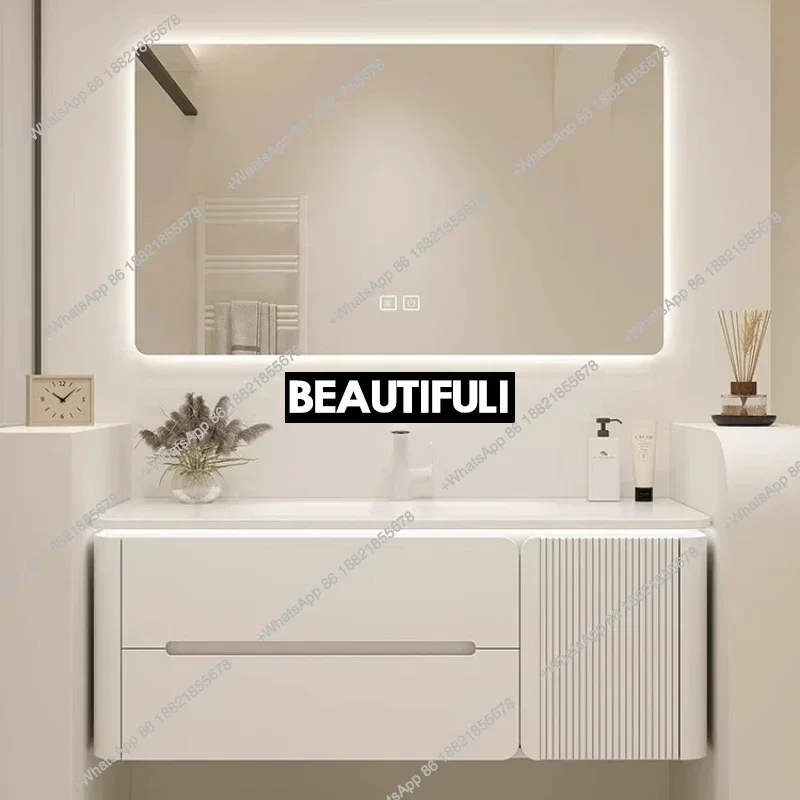 Z136Salon Station Bathroom Cabinet Washbasin Open Cabinets Pvc Furniture Medicine White Narrow Sink Under Sink Vanity casa arred